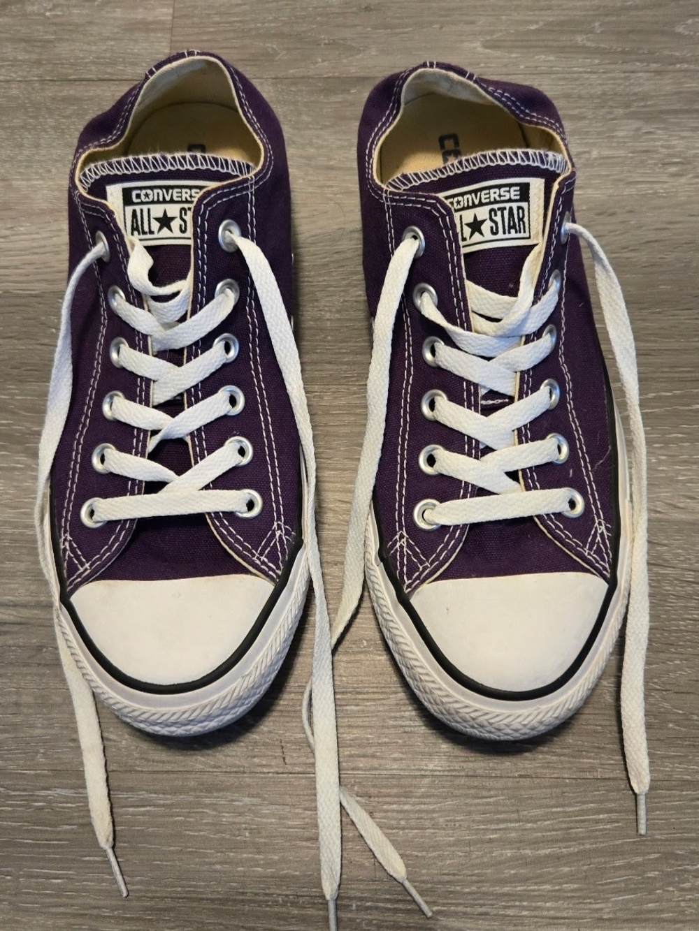 Converse Chuck Taylor All Star Purple & White Sneakers US 8